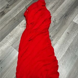 AKIRA One Shoulder Red Dress